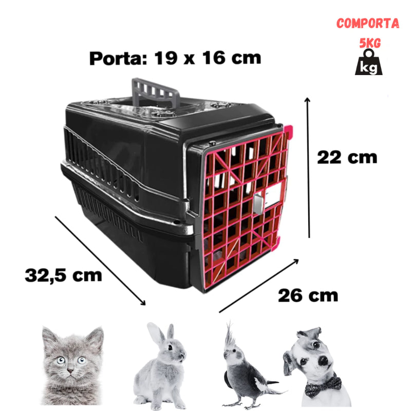 Caixa de transporte N1 Passeio ou viagem pet Gato, Cachorro, Aves, coelhos etc..